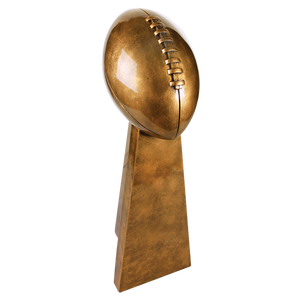 10 1/4" Antique Gold Football Resin