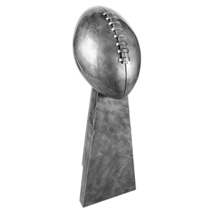 10 1/4" Antique Silver Football Resin