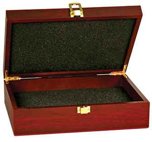 7 3/4" x 6 1/4" x 2 3/8" Rosewood Finish Gift Box