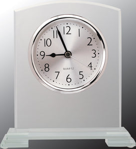 6 1/2" Square Arch Glass Clock