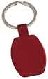 1 5/8" Red Laserable Rectangle Keychain