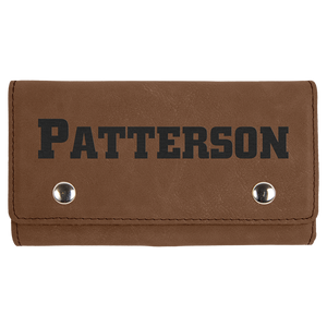 Dark Brown Laserable Leatherette Card & Dice Set