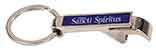 2 1/2" Blue Laserable Bottle Opener Keychain