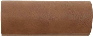 6 1/2" x 2 1/2" Dark Brown Laserable Leatherette Eyeglass Case