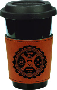 3" Rawhide Laserable Leatherette Mug Sleeve
