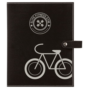 6 1/2" x 8 3/4" Black/Silver Leatherette Book/Bible Cover with Snap Closure