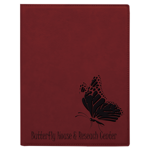 7" x 9" Rose Laserable Leatherette Small Portfolio with Notepad