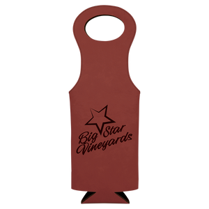 Rose Laserable Leatherette Wine Bag