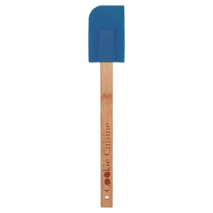 11 3/4" Blue Silicone Baster Brush with Bamboo Handle