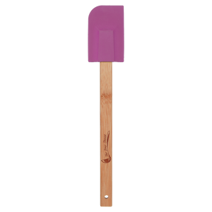 11 3/4" Purple Silicone Baster Brush with Bamboo Handle