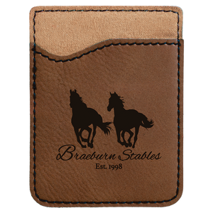 Dark Brown Laserable Leatherette Phone Wallet