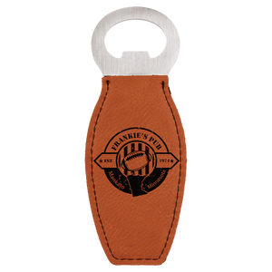 Rawhide Laserable Leatherette Bottle Opener with Magnet