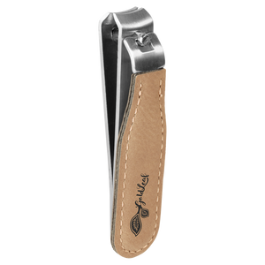Light Brown Laserable Leatherette Nail Clipper