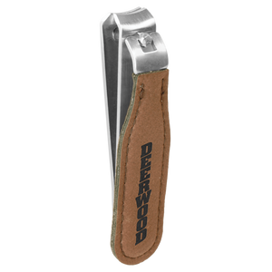 Dark Brown Laserable Leatherette Nail Clipper