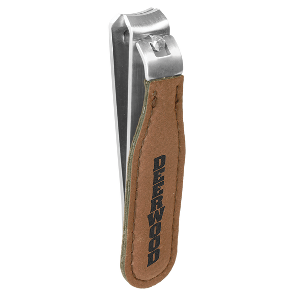 Dark Brown Laserable Leatherette Nail Clipper
