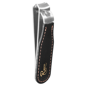 Black/Gold Laserable Leatherette Nail Clipper
