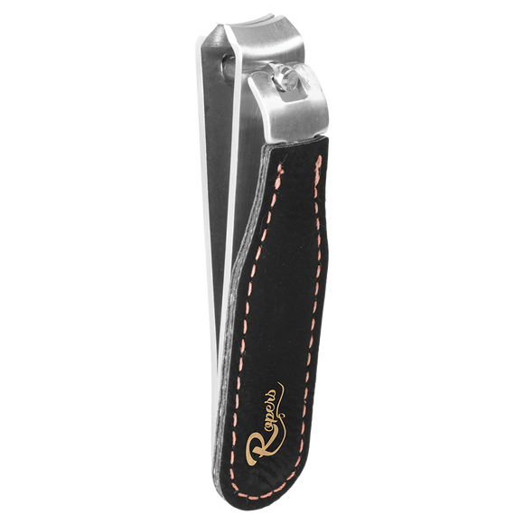 Black/Gold Laserable Leatherette Nail Clipper