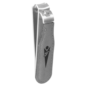Gray Laserable Leatherette Nail Clipper