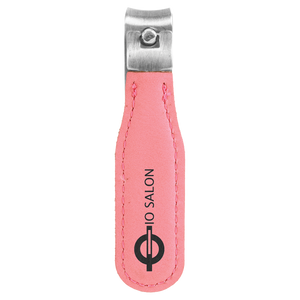 Pink Laserable Leatherette Nail Clipper
