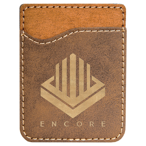 Rustic/Gold Laserable Leatherette Phone Wallet