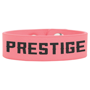 8 1/2" x 3/4" Pink Laserable Leatherette Youth Cuff Bracelet