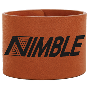 9 1/2" x 2" Rawhide Laserable Leatherette Cuff Bracelet