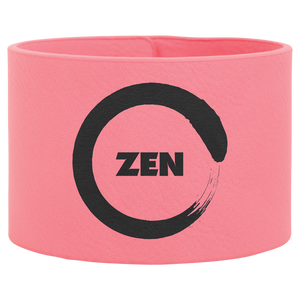 9 1/2" x 2" Pink Laserable Leatherette Cuff Bracelet