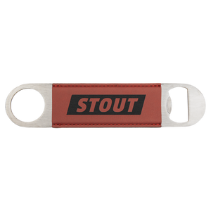 1 1/2" x 7" Rose Laserable Leatherette Bottle Opener