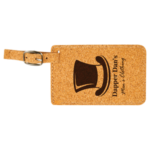 4 1/4" x 2 3/4" Cork Luggage Tag