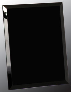 6" x 8" Black Glass Mirror Plaque