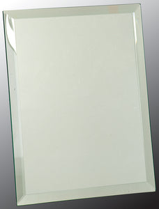 6" x 8" Clear Mirror Glass Plaque