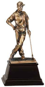 9" Bronze Male Golf Resin Award