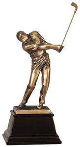 8 3/4" Bronze Male Golf Resin Award