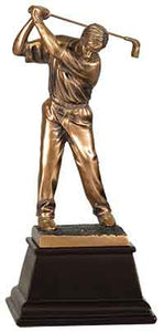 9 1/2" Bronze Male Golf Resin Award