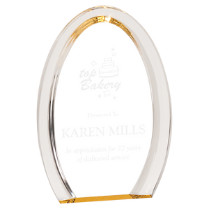 7" Gold Oval Halo Acrylic