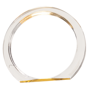 5 3/8" Gold Round Halo Acrylic