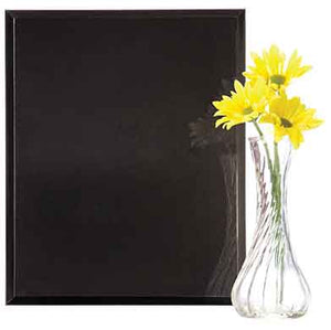 8" x 10" High Gloss Solid Black Finish Plaque