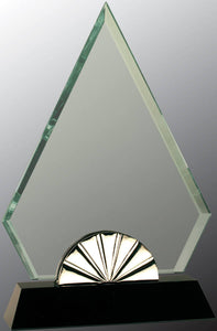 9" Diamond Horizon Glass with Black Base
