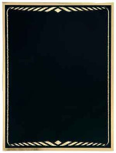 6" x 8" Black/Gold Brass Plated Steel Headline Plaque Plate
