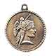 2" Antique Gold Acheivement High Relief Medal