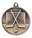 2" Antique Gold Hockey High Relief Medal