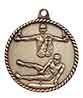 2" Antique Gold Male Gymnastics High Relief Medal