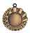 1 3/4" Antique Gold Wreath 1" Insert Holder Medal