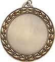 2 3/4" Antique Gold Wreath 2" Insert Holder Medal
