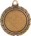 2 5/8" Antique Gold Wreath 2" Insert Holder Medal