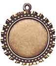 2 5/8" Antique Gold Star 2" Insert Holder Medal