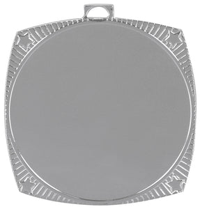 2 1/8" Bright Silver Square Star 2" Insert Holder Medal