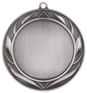 2 3/4" Antique Silver Wreath 2" Insert Holder Medal