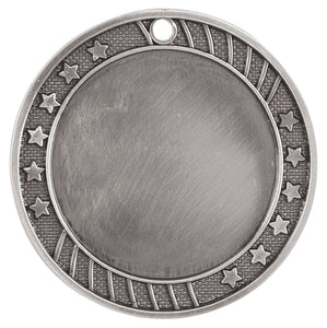 2 3/4" Antique Silver 12-Star 2" Insert Holder Medal
