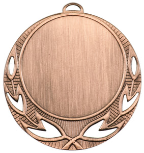 2 3/4" Antique Bronze Open Wreath 2" Insert Holder Medal